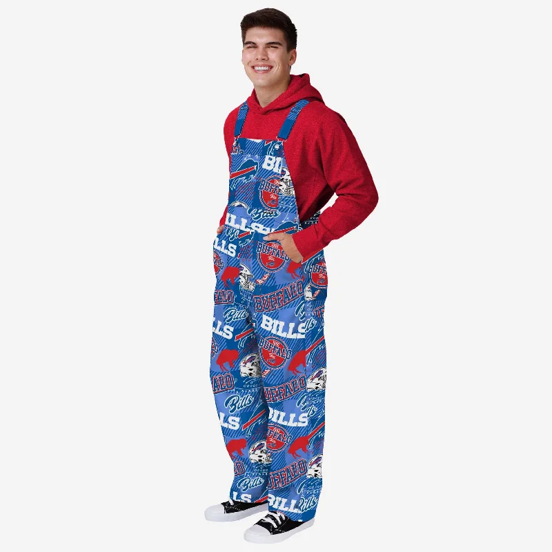 Buffalo Bills Mens Historic Print Bib Overalls