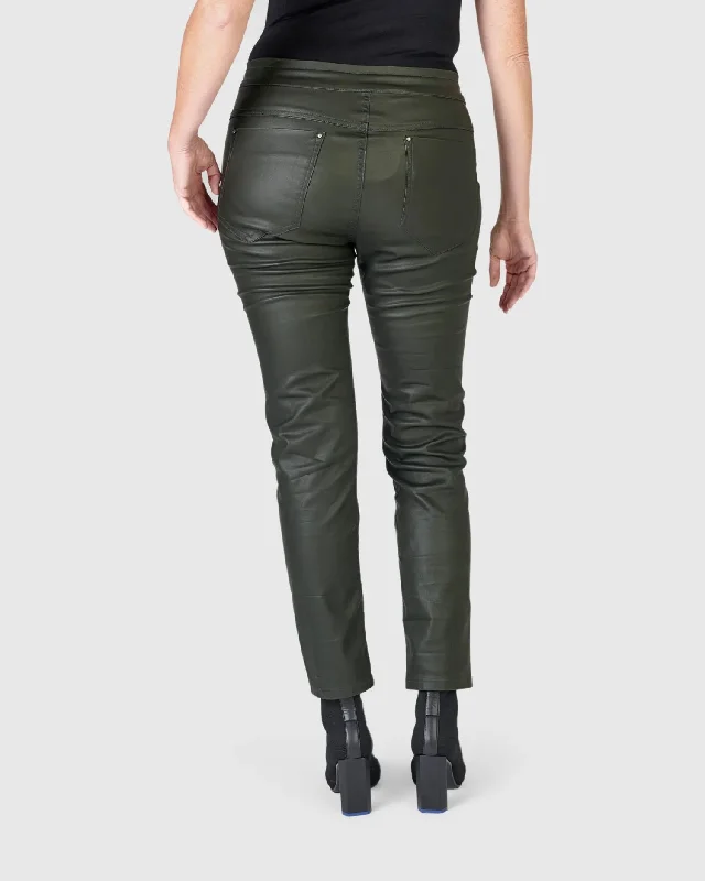 Coated Iconic Stretch Jeans, Forest