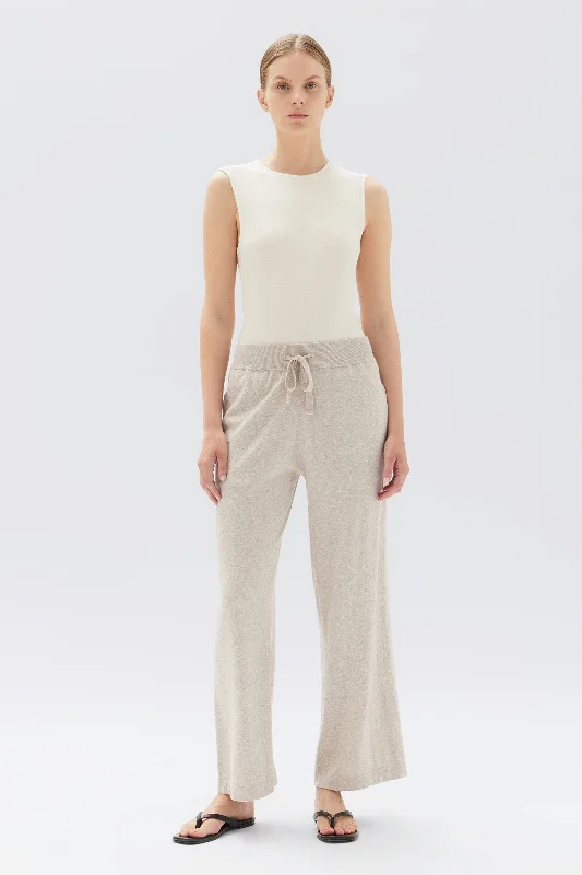 Cotton Cashmere Wide Leg Pant