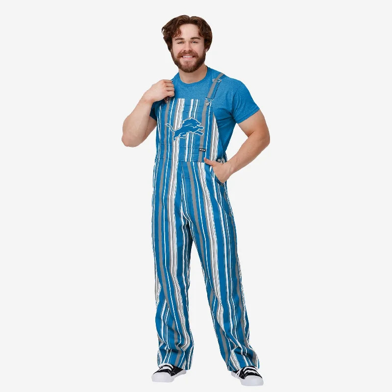 Detroit Lions Mens Hyper Stripe Bib Overalls