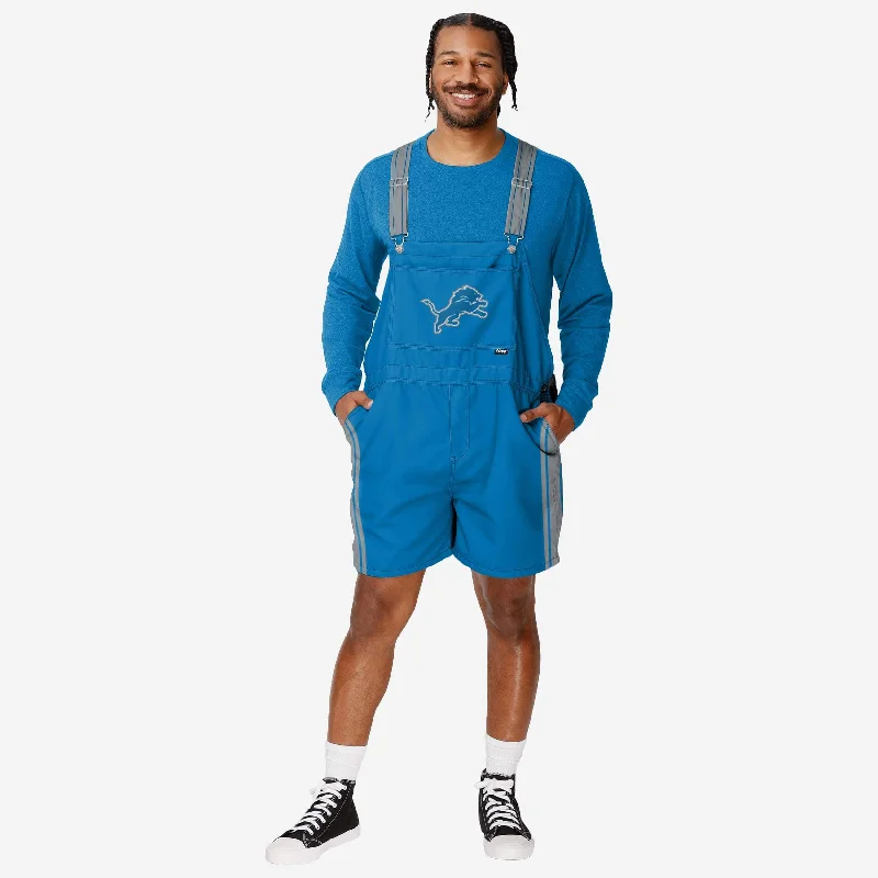 Detroit Lions Mens Team Stripe Bib Shortalls