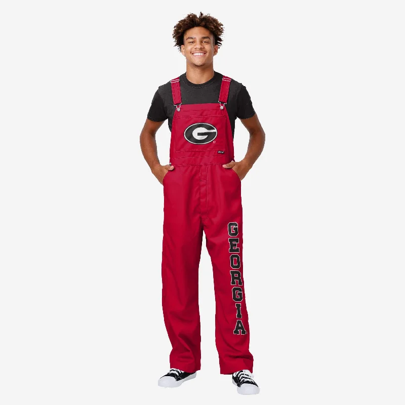 Georgia Bulldogs Mens Big Logo Bib Overalls