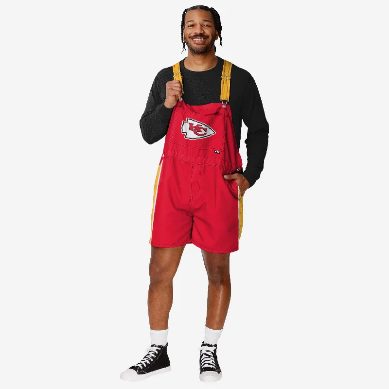 Kansas City Chiefs Mens Team Stripe Bib Shortalls