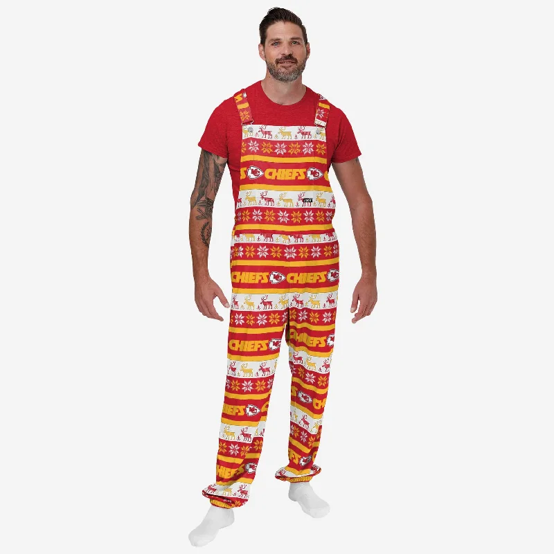 Kansas City Chiefs Mens Ugly Home Gating Bib Overalls