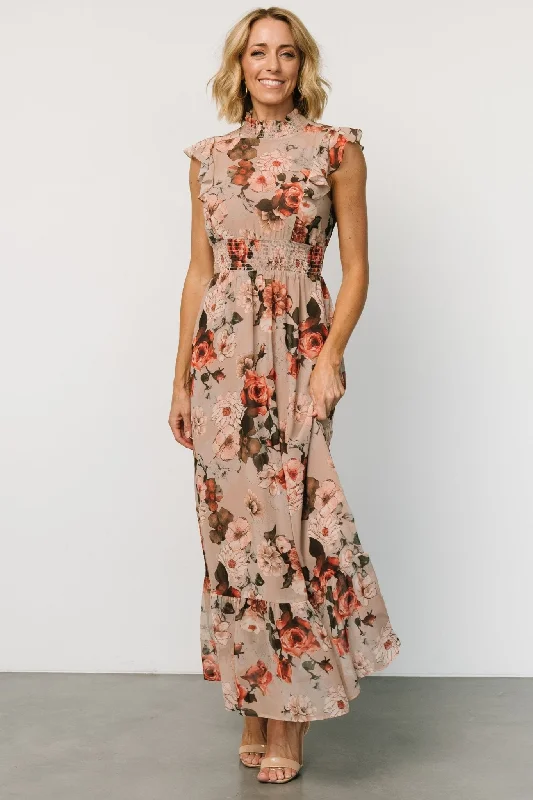 Kearny Ruffle Maxi Dress | Blush + Vintage Floral