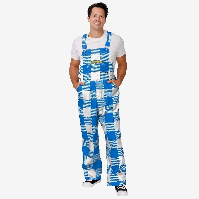 Los Angeles Chargers Mens Plaid Bib Overalls