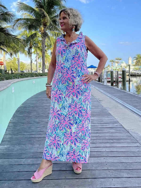 PINK PALM TREE MAXI