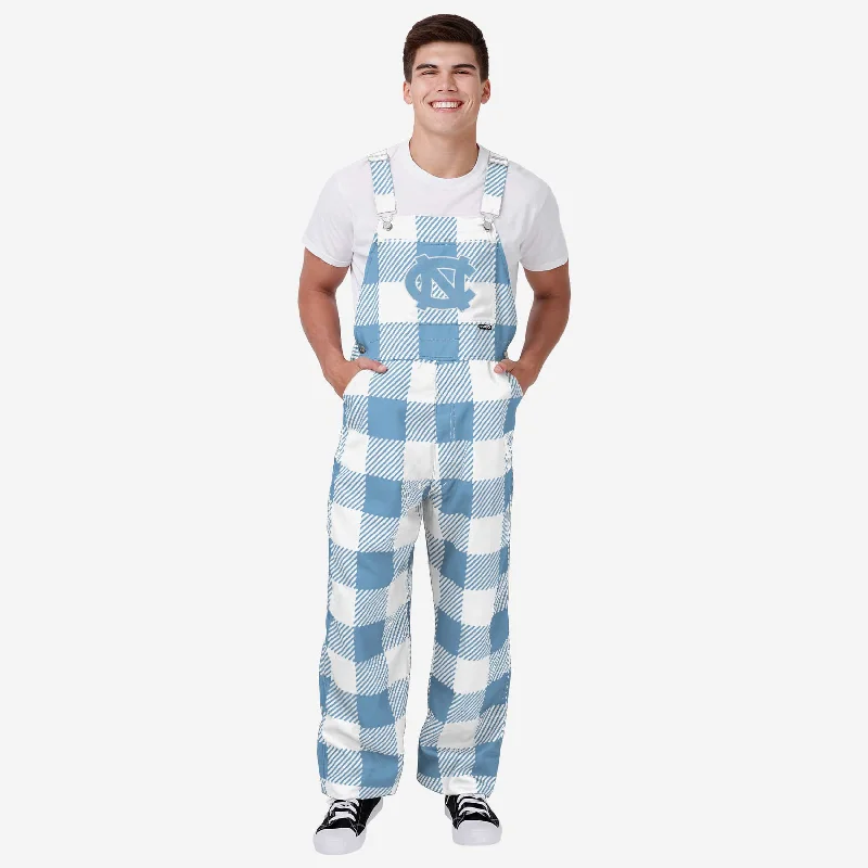 North Carolina Tar Heels Mens Plaid Bib Overalls