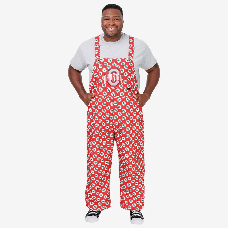 Ohio State Buckeyes Mens Leaf Thematic Bib Overalls