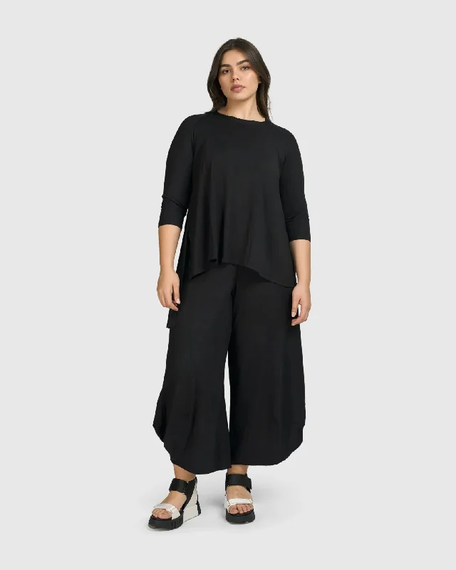 Essential Punto Pants, Black