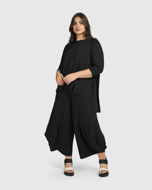 Essential Punto Pants, Black