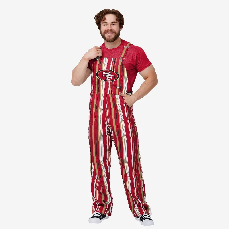 San Francisco 49ers Mens Hyper Stripe Bib Overalls