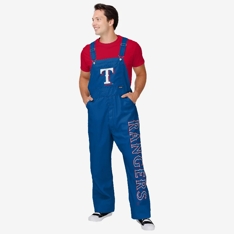 Texas Rangers Mens Big Logo Bib Overalls