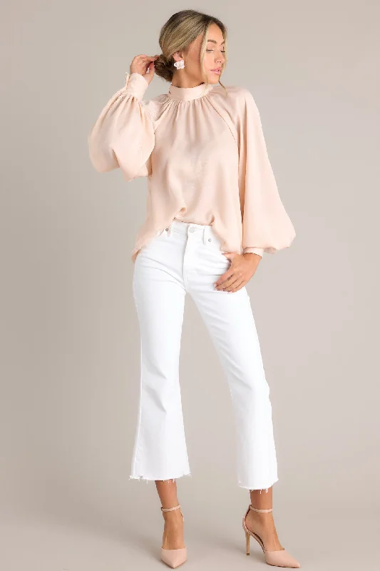 World Class Blush Pink Bow Tie Blouse