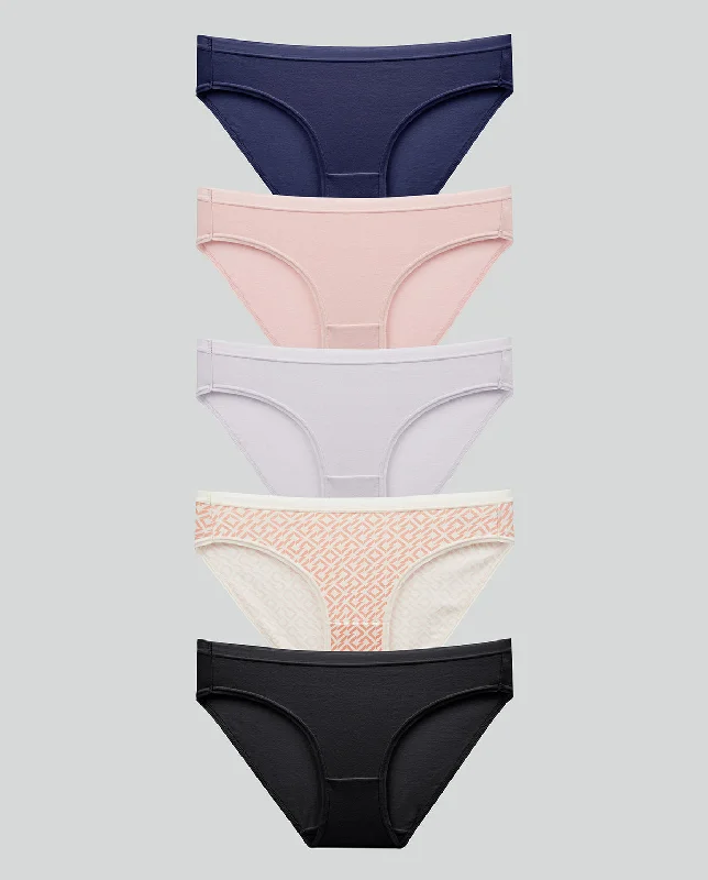 Maternity bras for expectant mothers' changing needs 5PC Pack Panties - Art Deco Comfort Cotton Mini Maternity bras for expectant mothers' changing needs 5PC Pack Panties - Art Deco Comfort Cotton Mini