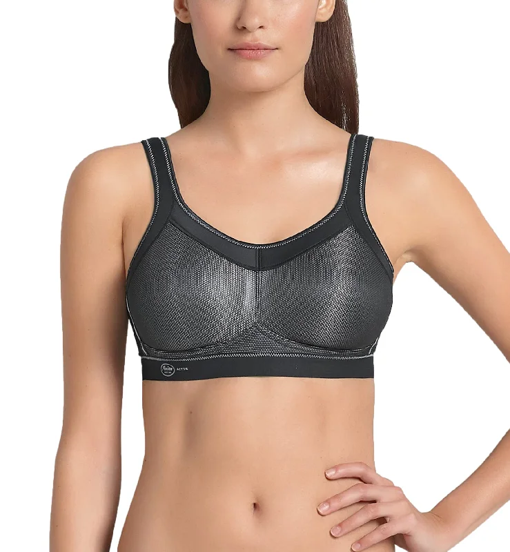 Bra with a low - cut cup for a more revealing style Anita Momentum Max Support Wireless Sports Bra (5529) - Black Bra with a low - cut cup for a more revealing style Anita Momentum Max Support Wireless Sports Bra (5529) - Black