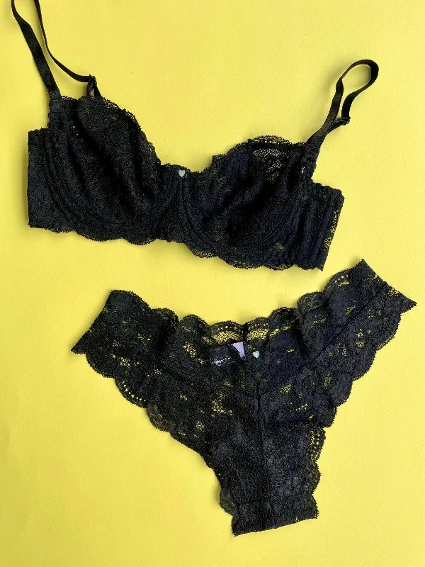 Women's Hanes bras for budget - friendly optionsClo: Fortuna Lace Demi Underwire Bra - Black Women's Hanes bras for budget - friendly optionsClo: Fortuna Lace Demi Underwire Bra - Black