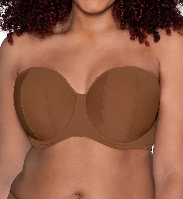 Demi - cup bras for a sexy and revealing look​ CURVY KATE LUXE STRAPLESS CK2601CAR