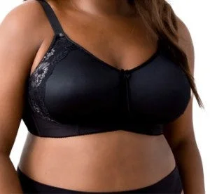 Bra with a silk - lined cup for a luxurious texture ELILA 1903 MICROFIBER AND LACE MOLDED BRA Bra with a silk - lined cup for a luxurious texture ELILA 1903 MICROFIBER AND LACE MOLDED BRA
