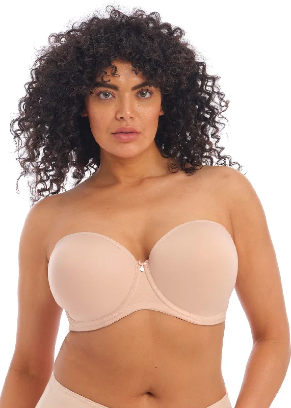Bra with a lace - lined cup for a feminine and elegant look ELOMI EL4300 SMOOTH MOLDED STRAPLESS BRA Bra with a lace - lined cup for a feminine and elegant look ELOMI EL4300 SMOOTH MOLDED STRAPLESS BRA