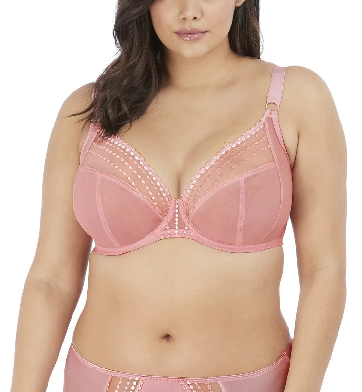 Bra with underbust support for better breast lift Elomi Matilda Banded Plunge Underwire Bra (8900) - Rose Bra with underbust support for better breast lift Elomi Matilda Banded Plunge Underwire Bra (8900) - Rose