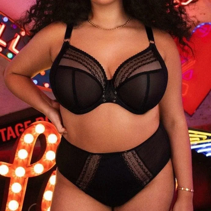 Women's push - up bras for enhanced cleavageElomi Matilda UW Plunge Bra in Black Copper Stars EL8900 Women's push - up bras for enhanced cleavageElomi Matilda UW Plunge Bra in Black Copper Stars EL8900