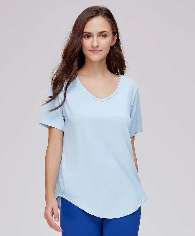 Bra with a plus - size bralette style for a trendy look Energized Artletes Basic Cooltouch V-Neck Relaxed-Fit Tee Bra with a plus - size bralette style for a trendy look Energized Artletes Basic Cooltouch V-Neck Relaxed-Fit Tee