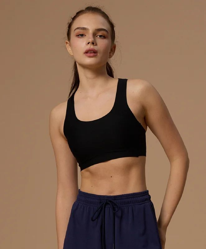Back - closure bras with traditional hook - and - eye fastenings Energized Bohemian Explorer Free-Cut Bonded Racer-Back Sports Bra Back - closure bras with traditional hook - and - eye fastenings Energized Bohemian Explorer Free-Cut Bonded Racer-Back Sports Bra