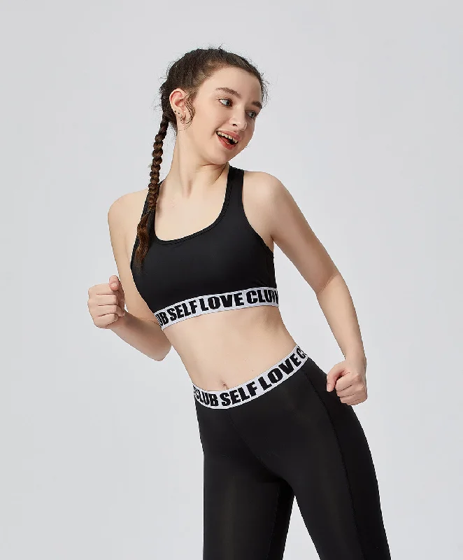 Wireless bras for ultimate comfort and freedom Energized Junior Digital Daydream Racer-Back Sports Bra with Slogan Elastic Band Wireless bras for ultimate comfort and freedom Energized Junior Digital Daydream Racer-Back Sports Bra with Slogan Elastic Band