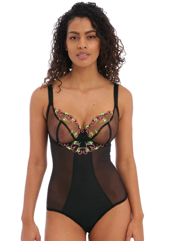 Long - line bras for added support and a slimming effect FREYA AA401093 LOVELAND BODYSUIT Long - line bras for added support and a slimming effect FREYA AA401093 LOVELAND BODYSUIT