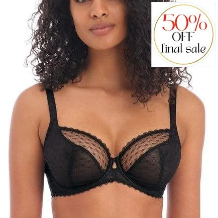 Women's push - up bras for enhanced cleavageFreya Signature Black UW Plunge Bra in Black AA400502 Women's push - up bras for enhanced cleavageFreya Signature Black UW Plunge Bra in Black AA400502