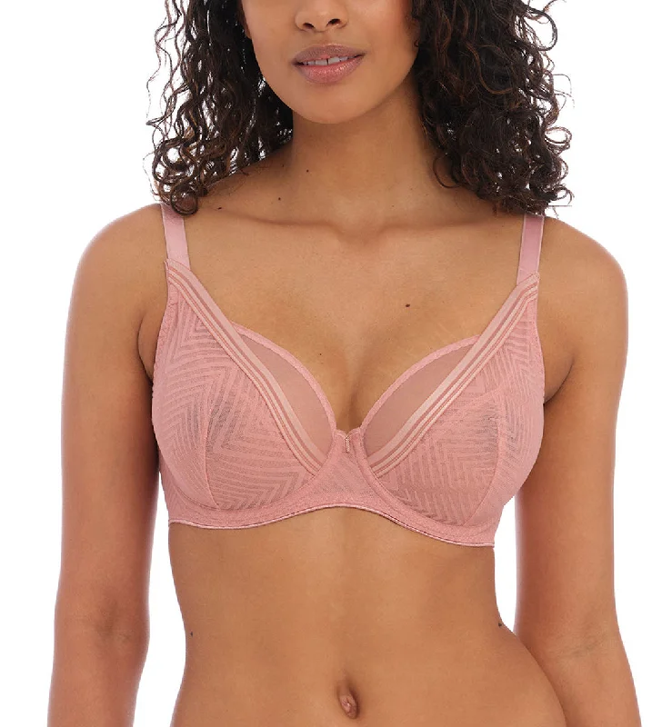 Plus - size bras designed for larger cup sizes and fuller figures Freya Tailored High Apex Plunge Underwire Bra (401121) - Ash Rose Plus - size bras designed for larger cup sizes and fuller figures Freya Tailored High Apex Plunge Underwire Bra (401121) - Ash Rose