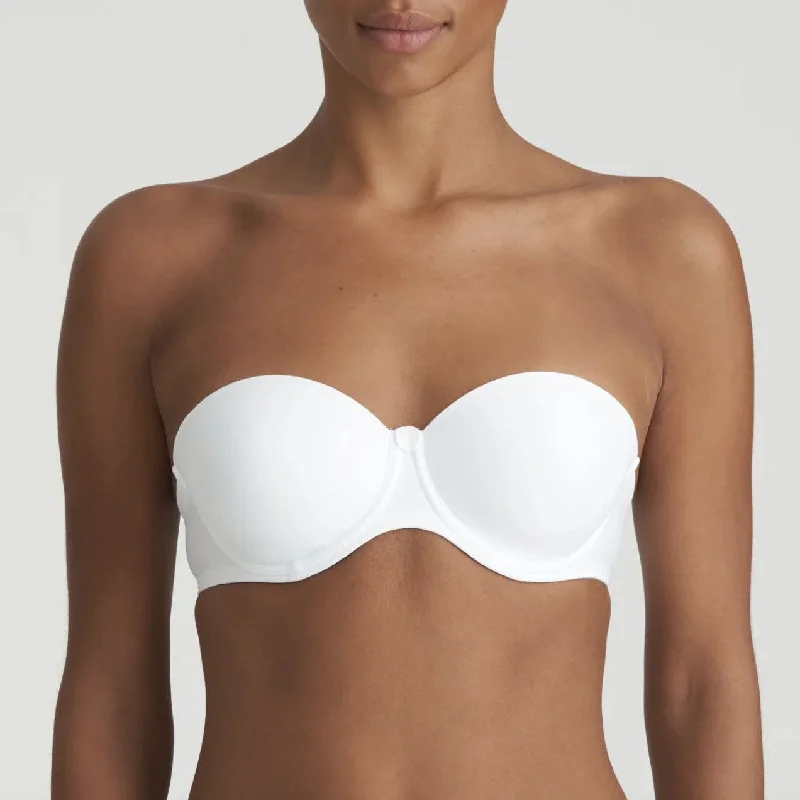Women's bras with adjustable back closuresMarie Jo Tom Strapless Bra in White 0120828 Women's bras with adjustable back closuresMarie Jo Tom Strapless Bra in White 0120828