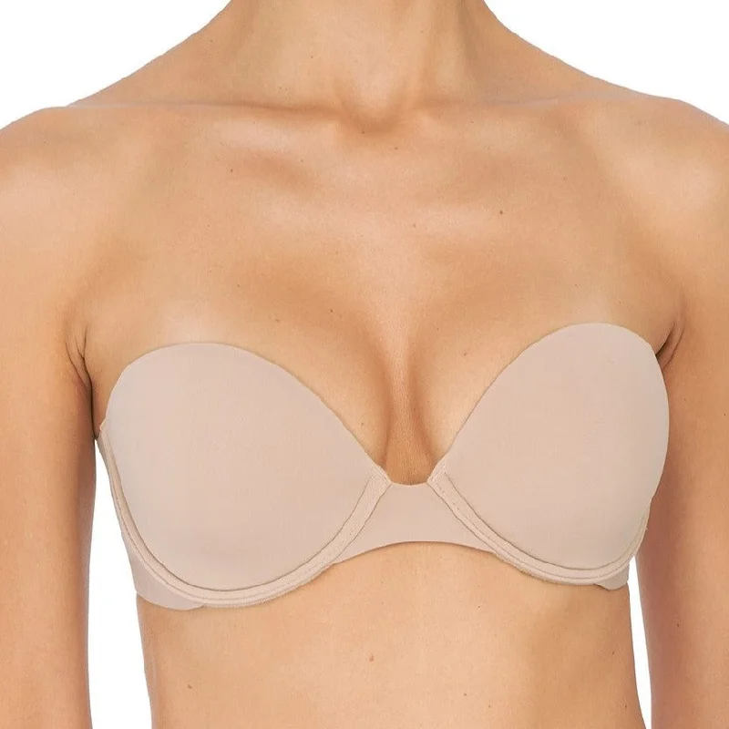 Women's bras with a slimming effectNatori: Minimal Strapless Contour Bra - Cafe