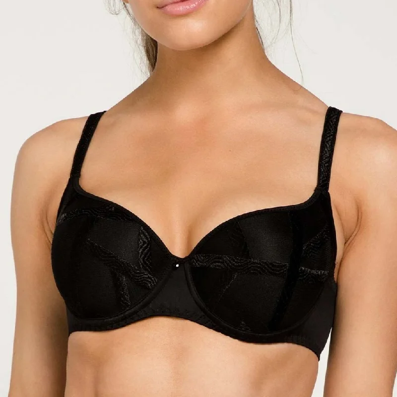 Sports bras for high - impact activities and workouts LOUISA BRACQ 47108 SERIE BLACK DEMI BRA Sports bras for high - impact activities and workouts LOUISA BRACQ 47108 SERIE BLACK DEMI BRA