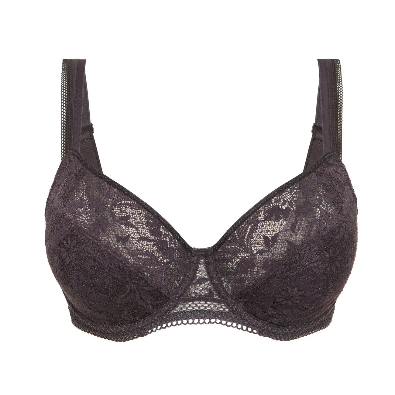 Women's plunge bras for low - cut topsSimone Perele - Vertige Full Cup Control Bra | Deep Charcoal Women's plunge bras for low - cut topsSimone Perele - Vertige Full Cup Control Bra | Deep Charcoal