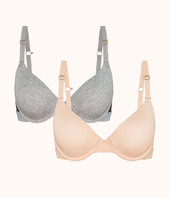 Women's floral - patterned brasThe All-Day T-Shirt Bra Bundle: Toasted Almond/Heather Gray Women's floral - patterned brasThe All-Day T-Shirt Bra Bundle: Toasted Almond/Heather Gray