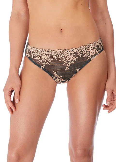Women's Panache bras for larger bustsWacoal Embrace Lace Bikini Panties, Ebony / Shifting Sand Women's Panache bras for larger bustsWacoal Embrace Lace Bikini Panties, Ebony / Shifting Sand