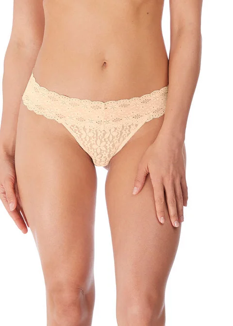 Women's bras with anti - odor technologyWacoal Halo Lace Thong, Nude
