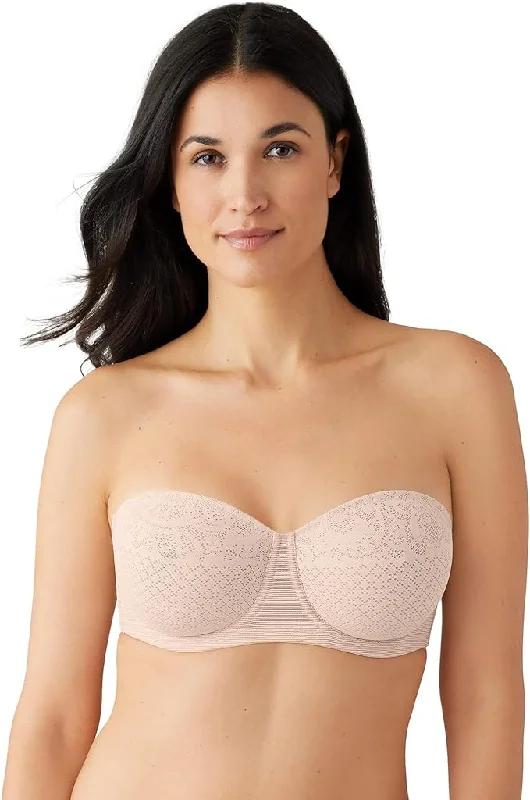 Bra with a foam - lined cup for a more structured shape WACOAL VISUAL EFFECTS STRAPLESS MINIMIZER BRA 854310 Bra with a foam - lined cup for a more structured shape WACOAL VISUAL EFFECTS STRAPLESS MINIMIZER BRA 854310