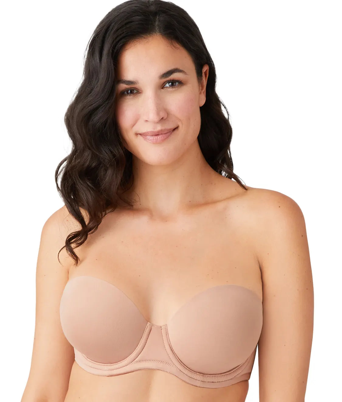 Bra with a mesh panel for added breathability WACOAL 854119 RED CARPET STRAPLESS BRA Bra with a mesh panel for added breathability WACOAL 854119 RED CARPET STRAPLESS BRA