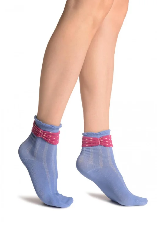 Women's hypoallergenic socks for sensitive skinBlue With Around The Ankle Bow Ankle High Socks Women's hypoallergenic socks for sensitive skinBlue With Around The Ankle Bow Ankle High Socks
