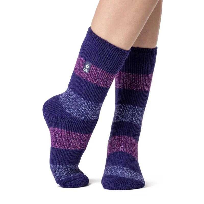 Women's hypoallergenic socks for sensitive skinLadies Original Seascale Twist Stripe Socks - Navy & Pink Women's hypoallergenic socks for sensitive skinLadies Original Seascale Twist Stripe Socks - Navy & Pink
