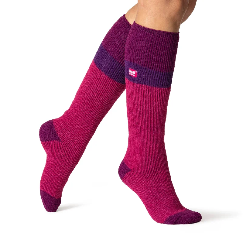 Women's anti - odor socks for long - day freshnessLadies Original Long Ski & Snow Sports Socks - Fuchsia, Purple & Raspberry Women's anti - odor socks for long - day freshnessLadies Original Long Ski & Snow Sports Socks - Fuchsia, Purple & Raspberry