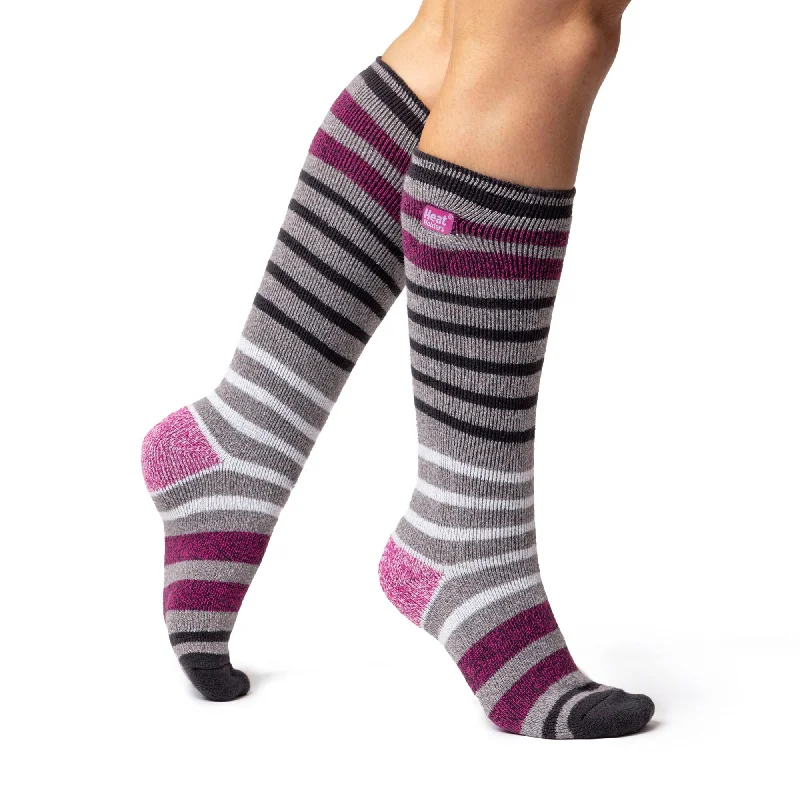 Women's thermal socks for cold weatherLadies Lite Stripe Long Socks - Houghton