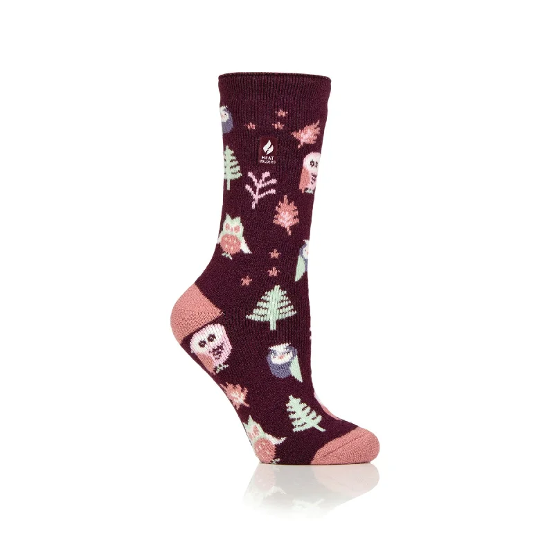 Women's bamboo fiber socks for eco - friendlinessLadies Lite Jacquard Socks - Owl Haven Women's bamboo fiber socks for eco - friendlinessLadies Lite Jacquard Socks - Owl Haven