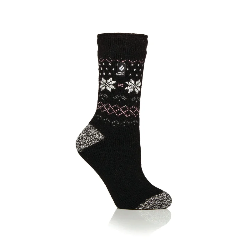 Women's moisture - wicking socks for sportsLadies Original Jacquard Socks - Black Fairisle Women's moisture - wicking socks for sportsLadies Original Jacquard Socks - Black Fairisle