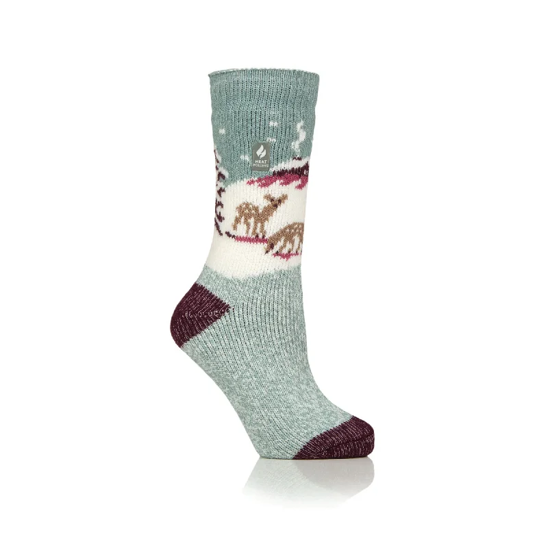 Women's adjustable - fit socks for a customized feelLadies Original Jacquard Socks - Fawn Landscape Women's adjustable - fit socks for a customized feelLadies Original Jacquard Socks - Fawn Landscape