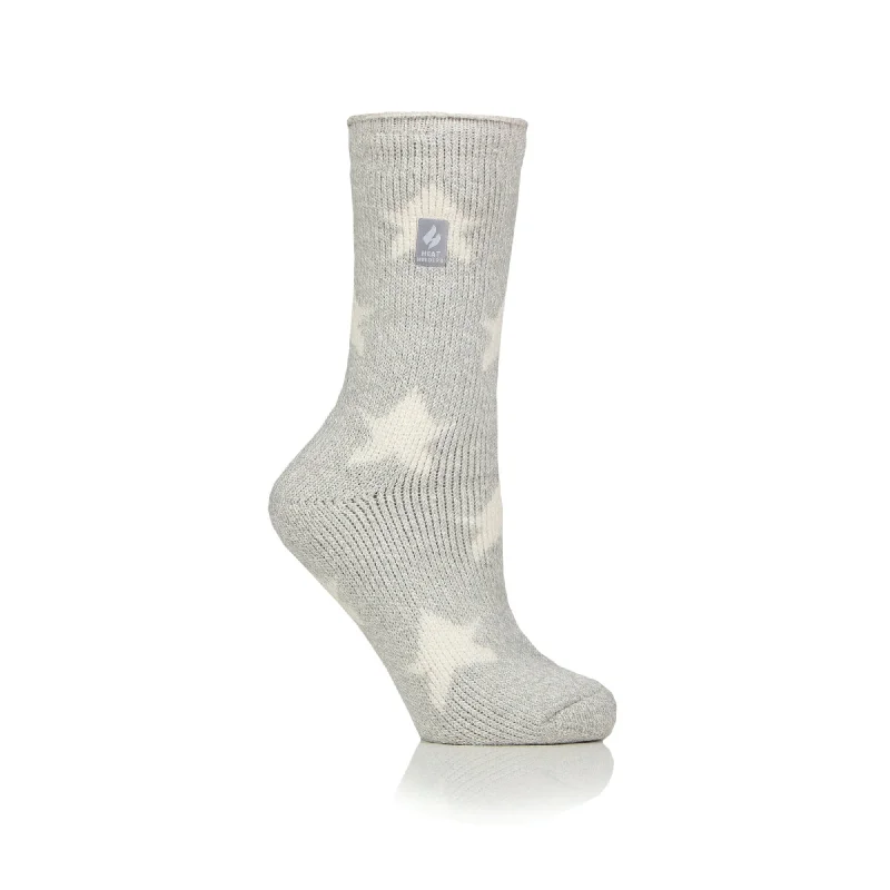 Women's spandex - infused socks for stretchLadies Original Jacquard Socks - Grey Stars Women's spandex - infused socks for stretchLadies Original Jacquard Socks - Grey Stars