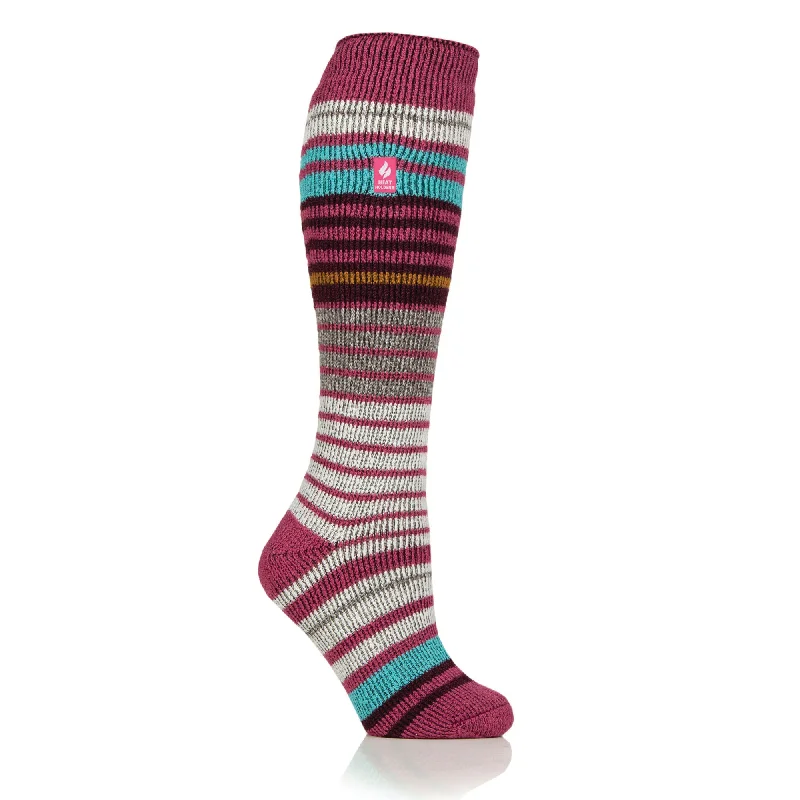 Women's sheer over - the - knee socks for a sexy appealLadies Original Long Ski & Snow Sports Fine Stripe Socks - Raspberry & Cabernet Women's sheer over - the - knee socks for a sexy appealLadies Original Long Ski & Snow Sports Fine Stripe Socks - Raspberry & Cabernet
